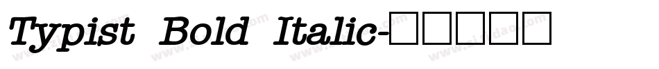 Typist Bold Italic字体转换
